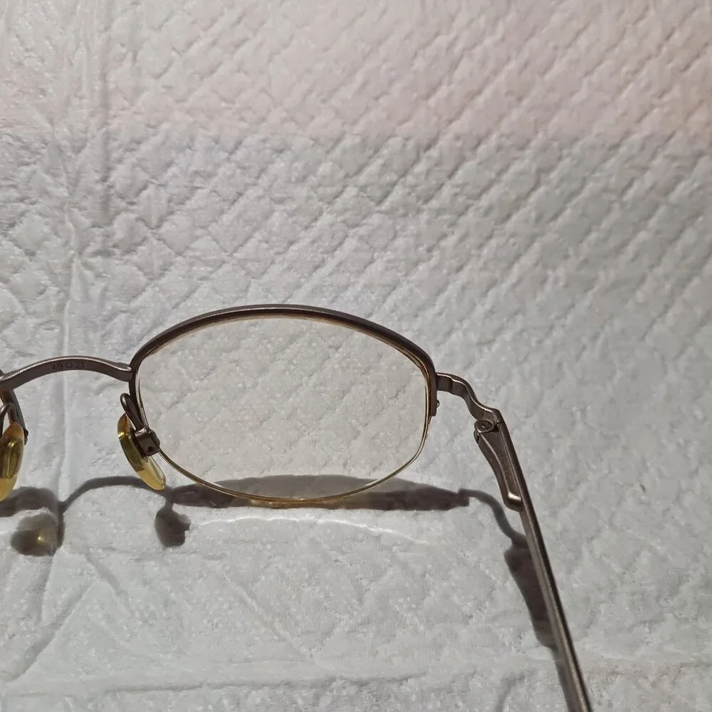 Vintage Emporio Armani Italy 080 1089 Eyeglasses Frames Champagne 49-21-135 - Picture 9 of 15